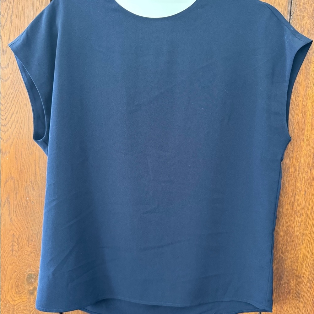 Express Blue Boxy Blouse Relaxed Fit